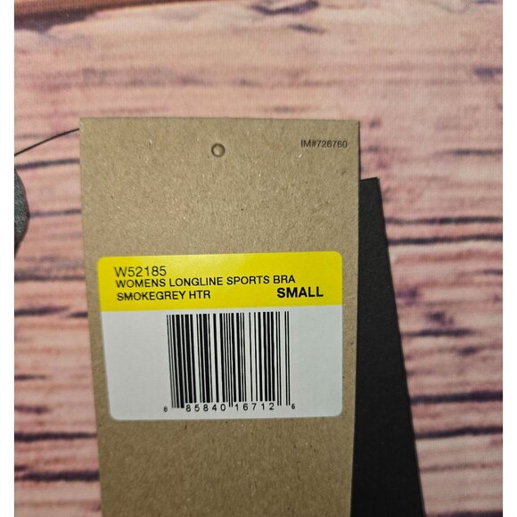 Nike Womens Longline Sports Bra Smoke Grey Heather Small NWT - Picture 6 of 8